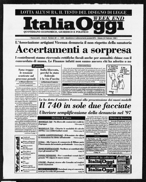 Italia oggi : quotidiano di economia finanza e politica